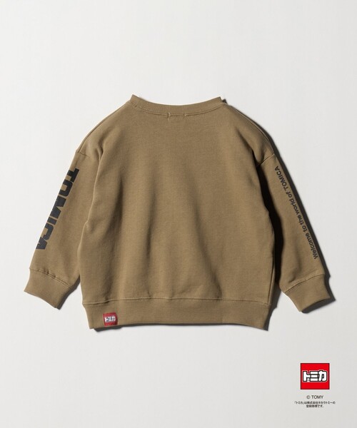 green label relaxing（グリーンレーベルリラクシング）の「【別注】＜TOMICA＞袖ロゴ 裏毛スウェット / トレーナー / キッズ  100cm-130cm（スウェット・キッズ・ライトグレー/マスタード/ネイビー・100cm/110cm/120cm/130cm）」の10枚目の写真