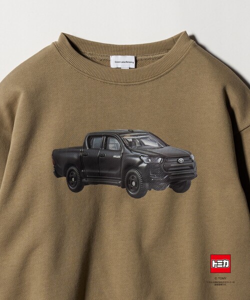 green label relaxing（グリーンレーベルリラクシング）の「【別注】＜TOMICA＞袖ロゴ 裏毛スウェット / トレーナー / キッズ  100cm-130cm（スウェット・キッズ・ライトグレー/マスタード/ネイビー・100cm/110cm/120cm/130cm）」の11枚目の写真