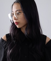 AIM | 【AIM】ダブルブリッジメタルフレーム クリアレンズ メガネ ssallai(メガネ)