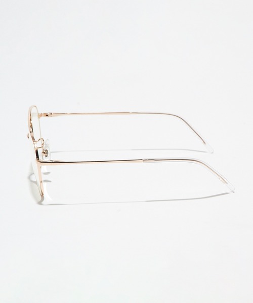 AIM】ダブルブリッジメタルフレーム クリアレンズ メガネ ssallai