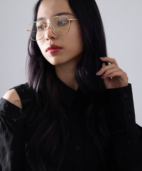 AIM（エイム）の「【AIM】ダブルブリッジメタルフレーム クリアレンズ メガネ ssallai（メガネ・レディース・シルバー/ゴールド・FREE）」の19枚目の写真