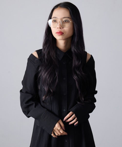 AIM（エイム）の「【AIM】ダブルブリッジメタルフレーム クリアレンズ メガネ ssallai（メガネ・レディース・シルバー/ゴールド・FREE）」の22枚目の写真