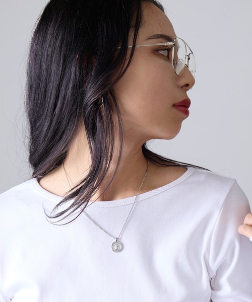 AIM（エイム）の「【AIM】ダブルブリッジメタルフレーム クリアレンズ メガネ ssallai（メガネ・レディース・シルバー/ゴールド・FREE）」の8枚目の写真