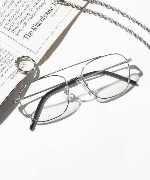 AIM（エイム）の「【AIM】ダブルブリッジメタルフレーム クリアレンズ メガネ ssallai（メガネ・レディース・シルバー/ゴールド・FREE）」の7枚目の写真