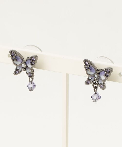 ANNA SUI(アナスイ)の「蝶モチーフ ピアス(ピアス(両耳用)・レディース・マルチ/パープル・ONE SIZE)」の10枚目の写真
