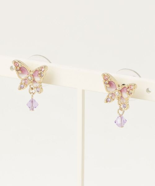 ANNA SUI(アナスイ)の「蝶モチーフ ピアス(ピアス(両耳用)・レディース・マルチ/パープル・ONE SIZE)」の7枚目の写真