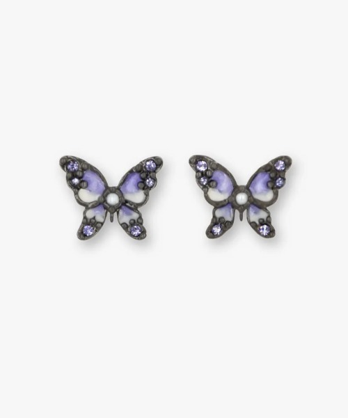 ANNA SUI(アナスイ)の「蝶モチーフ ピアス(ピアス(両耳用)・レディース・マルチ/パープル・ONE SIZE)」の3枚目の写真