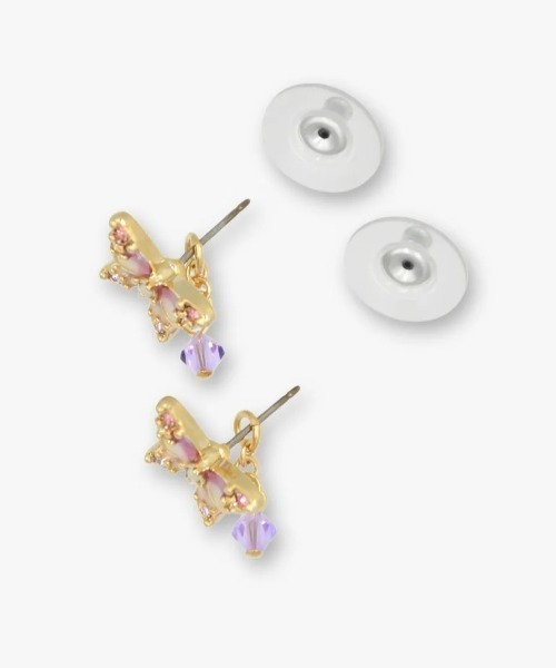 ANNA SUI(アナスイ)の「蝶モチーフ ピアス(ピアス(両耳用)・レディース・マルチ/パープル・ONE SIZE)」の6枚目の写真
