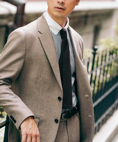 りゅう エディフィス 超高級 秋冬 カシミヤ混 テーラードジャケット トップ ツイード 2ボタン ジャケット【セットアップ着用可能