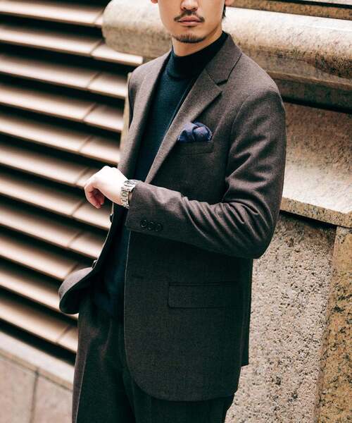 トップ ツイード 2ボタン ジャケット【セットアップ着用可能