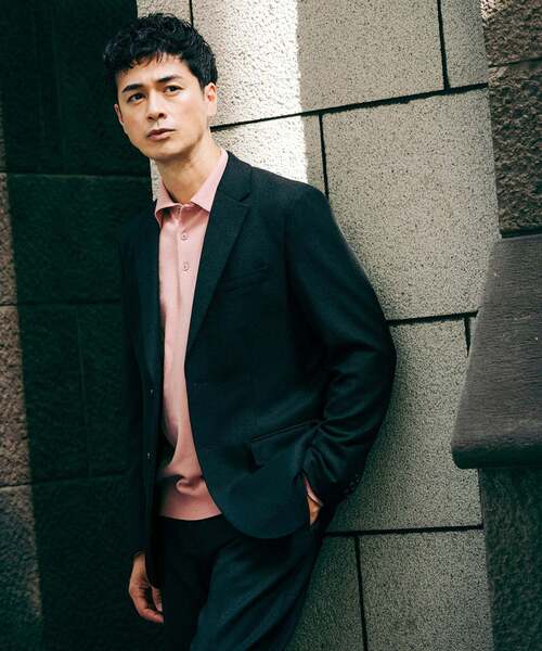 EDIFICE(エディフィス)の「トップ ツイード 2ボタン ジャケット【セットアップ着用可能】(テーラードジャケット・メンズ・チャコールグレー/ブラック/ブラウン/ベージュ系その他・LARGE/MEDIUM/SMALL/X-SMALL/XX-LARGE/X-LARGE)」の2枚目の写真