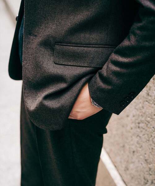 EDIFICE(エディフィス)の「トップ ツイード 2ボタン ジャケット【セットアップ着用可能】(テーラードジャケット・メンズ・チャコールグレー/ブラック/ブラウン/ベージュ系その他・LARGE/MEDIUM/SMALL/X-SMALL/XX-LARGE/X-LARGE)」の7枚目の写真