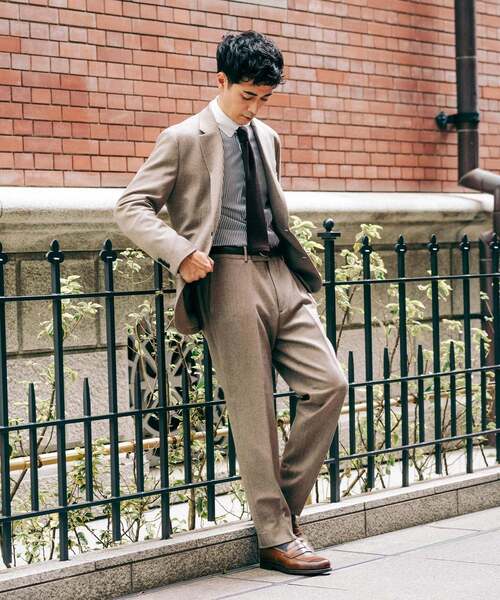 EDIFICE(エディフィス)の「トップ ツイード 2ボタン ジャケット【セットアップ着用可能】(テーラードジャケット・メンズ・チャコールグレー/ブラック/ブラウン/ベージュ系その他・LARGE/MEDIUM/SMALL/X-SMALL/XX-LARGE/X-LARGE)」の9枚目の写真