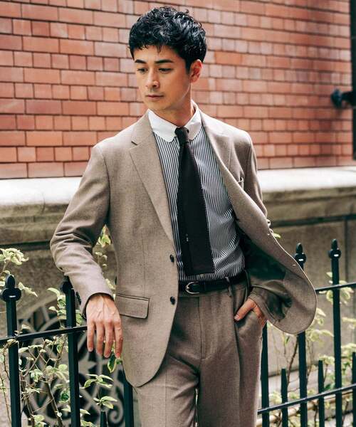 EDIFICE(エディフィス)の「トップ ツイード 2ボタン ジャケット【セットアップ着用可能】(テーラードジャケット・メンズ・チャコールグレー/ブラック/ブラウン/ベージュ系その他・LARGE/MEDIUM/SMALL/X-SMALL/XX-LARGE/X-LARGE)」の10枚目の写真