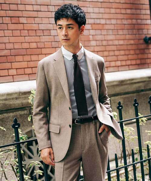 EDIFICE(エディフィス)の「トップ ツイード 2ボタン ジャケット【セットアップ着用可能】(テーラードジャケット・メンズ・チャコールグレー/ブラック/ブラウン/ベージュ系その他・LARGE/MEDIUM/SMALL/X-SMALL/XX-LARGE/X-LARGE)」の13枚目の写真