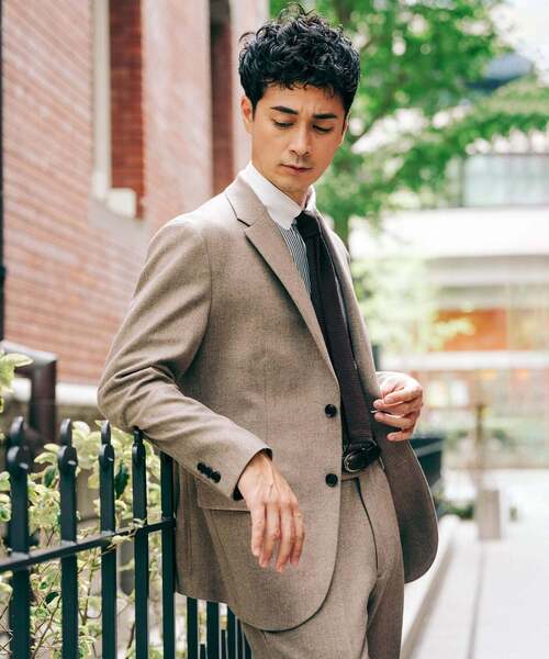 EDIFICE(エディフィス)の「トップ ツイード 2ボタン ジャケット【セットアップ着用可能】(テーラードジャケット・メンズ・チャコールグレー/ブラック/ブラウン/ベージュ系その他・LARGE/MEDIUM/SMALL/X-SMALL/XX-LARGE/X-LARGE)」の14枚目の写真