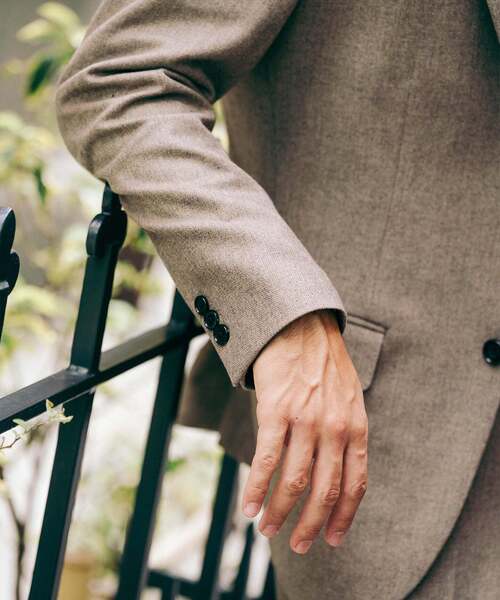 EDIFICE(エディフィス)の「トップ ツイード 2ボタン ジャケット【セットアップ着用可能】(テーラードジャケット・メンズ・チャコールグレー/ブラック/ブラウン/ベージュ系その他・LARGE/MEDIUM/SMALL/X-SMALL/XX-LARGE/X-LARGE)」の15枚目の写真