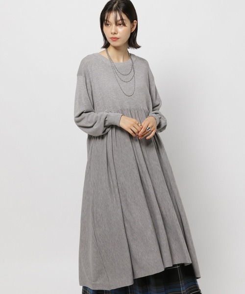 niko and...（ニコアンド）の「アソートレングスクルーネックワンピース（ワンピース・レディース・イエロー/チャコール/ブラウン/ライトグレー・MEDIUM/LONG）」の10枚目の写真