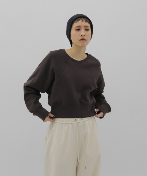 lit（リット）の「Compact Raglan Sweat（スウェット・レディース・グレー/チャコールグレー・FREE）」の2枚目の写真