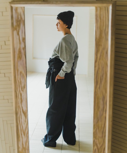 lit（リット）の「Compact Raglan Sweat（スウェット・レディース・グレー/チャコールグレー・FREE）」の7枚目の写真