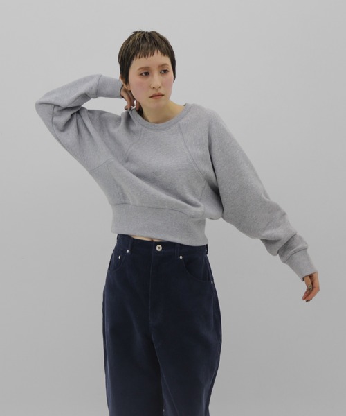 lit（リット）の「Compact Raglan Sweat（スウェット・レディース・グレー/チャコールグレー・FREE）」の11枚目の写真