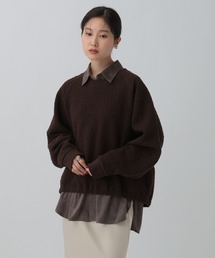 カットジャガードデザインプルオーバー 595570