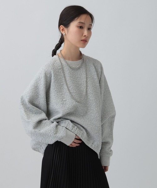 LEPSIM（レプシィム）の「カットジャガードデザインプルオーバー　595570（Tシャツ/カットソー・レディース・ダークブラウン/ライトブルー/ライトグレー・FREE）」の5枚目の写真