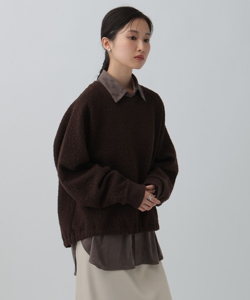 LEPSIM（レプシィム）の「カットジャガードデザインプルオーバー　595570（Tシャツ/カットソー・レディース・ダークブラウン/ライトブルー/ライトグレー・FREE）」の12枚目の写真