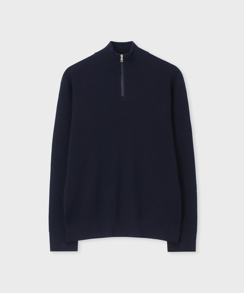 Paul Smith(ポールスミス)の「シグネチャーストライプテープ ハーフジップニット / 253452 534Z(ニット/セーター・メンズ・ネイビー/ブラウン・MEDIUM/LARGE/X-LARGE)」の2枚目の写真