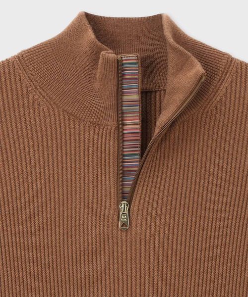 シグネチャーストライプテープ ハーフジップニット / 253452 534Z