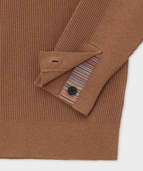 シグネチャーストライプテープ ハーフジップニット / 253452 534Z