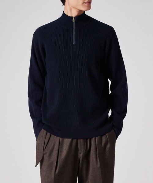 シグネチャーストライプテープ ハーフジップニット / 253452 534Z