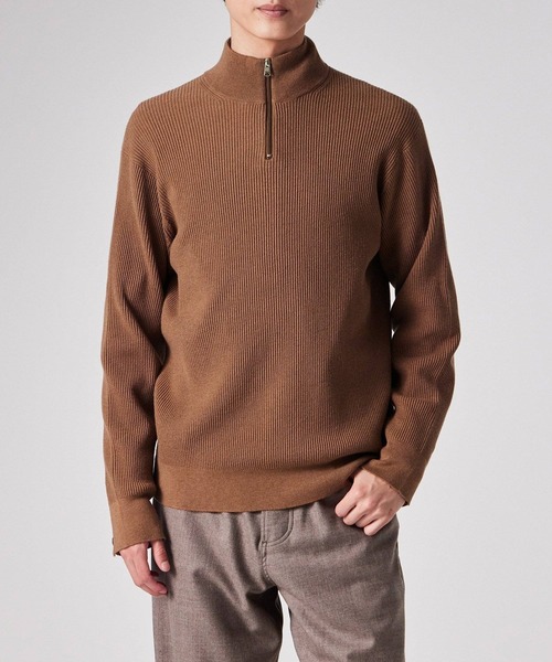 シグネチャーストライプテープ ハーフジップニット / 253452 534Z