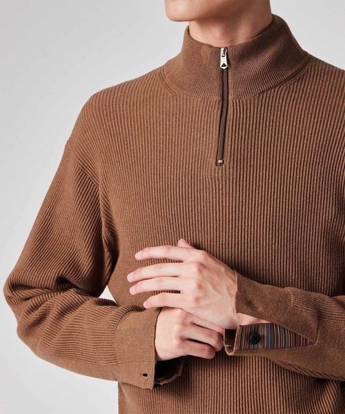 シグネチャーストライプテープ ハーフジップニット / 253452 534Z