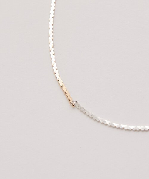 mystic（ミスティック）の「バイカラーチェーンネックレス（リング・レディース・シルバー・ONE SIZE）」の6枚目の写真