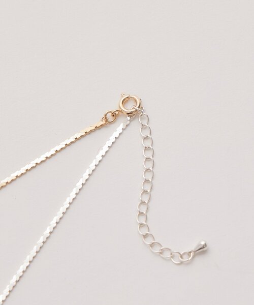 mystic（ミスティック）の「バイカラーチェーンネックレス（リング・レディース・シルバー・ONE SIZE）」の7枚目の写真