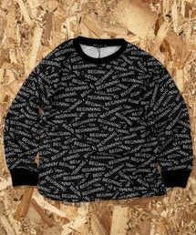 Outfitter lab（アウトフィッターラボ）の「裏起毛 綿タッチ オーバーサイズ 総柄 トレーナー（スウェット）」