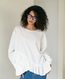 Brown&Street（ブラウンアンドストリート）の「ヘムフリルシャツトップス（シャツ/ブラウス）」