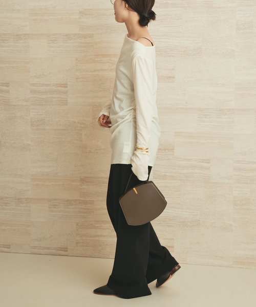 plage(プラージュ)の「Wool drape longTシャツ(Tシャツ/カットソー・レディース・ホワイト系その他/ブラック・FREE)」の14枚目の写真