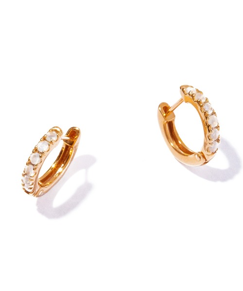 les bonbon(ルボンボン)の「【les bon bon】embrace moonstone pierce pair/エンブレイス ムーンストーン ピアス BOB799(ピアス(両耳用)・レディース・ゴールド・FREE)」の1枚目の写真