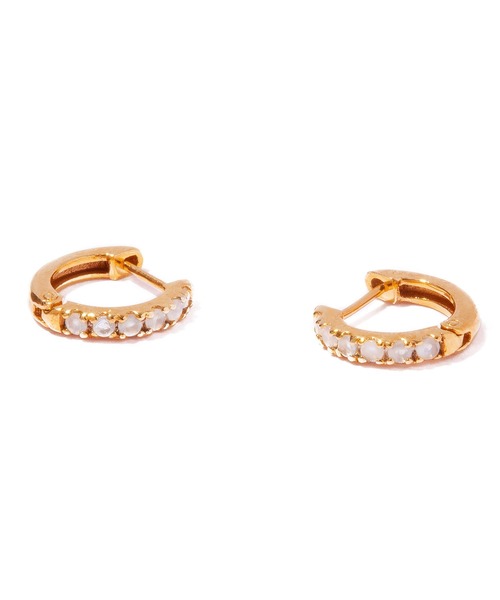les bonbon(ルボンボン)の「【les bon bon】embrace moonstone pierce pair/エンブレイス ムーンストーン ピアス BOB799(ピアス(両耳用)・レディース・ゴールド・FREE)」の2枚目の写真