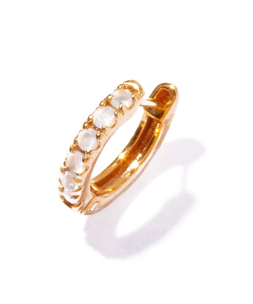 les bonbon(ルボンボン)の「【les bon bon】embrace moonstone pierce pair/エンブレイス ムーンストーン ピアス BOB799(ピアス(両耳用)・レディース・ゴールド・FREE)」の3枚目の写真