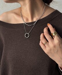 DouDou(ドゥドゥ)のデザインチェーンレイヤードネックレス(ネックレス)