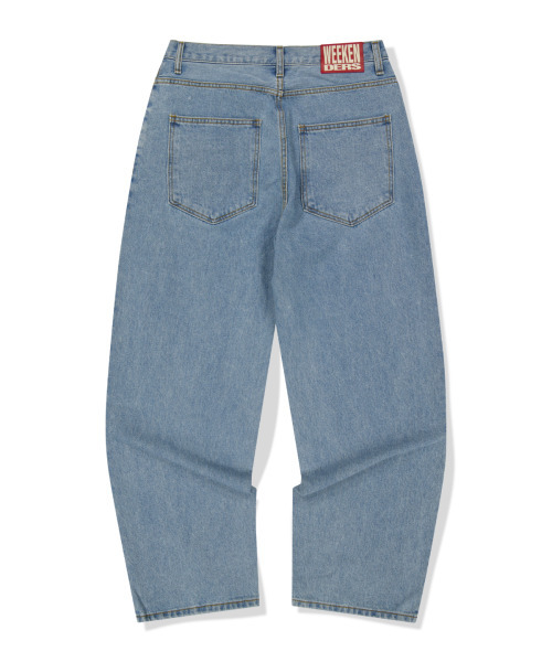 WKNDRS（ウィーキャンドース）の「APPLE DENIM PANTS (BLUE)（デニムパンツ・レディース・その他・LARGE/X-LARGE/SMALL/MEDIUM）」の2枚目の写真