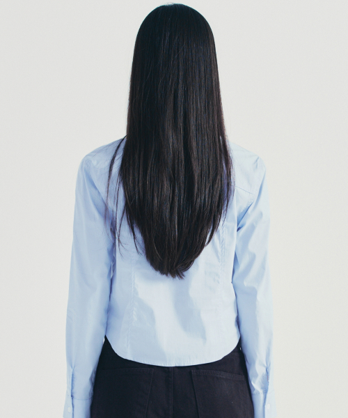 NICK&NICOLE(ニックアンドニコール)の「MINIMAL PINTUCK WRINKLE FREE SHIRT_SKY BLUE(シャツ/ブラウス・レディース・その他・MEDIUM/LARGE)」の3枚目の写真