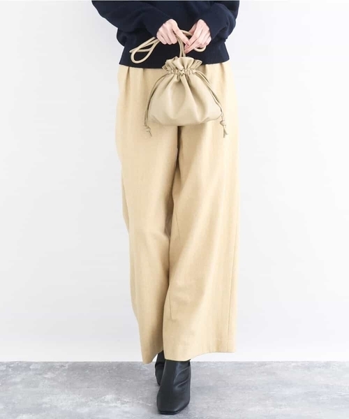 セール】カラーツイードワイドパンツ/洗える（その他パンツ）｜MK