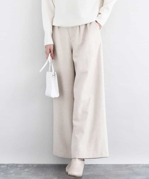 MK MICHEL KLEIN(エムケーミッシェルクラン)の「カラーツイードワイドパンツ/洗える(その他パンツ・レディース・ベージュ/イエロー・38)」の3枚目の写真