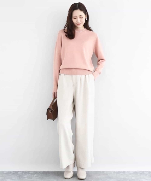 MK MICHEL KLEIN(エムケーミッシェルクラン)の「カラーツイードワイドパンツ/洗える(その他パンツ・レディース・ベージュ/イエロー・38)」の7枚目の写真