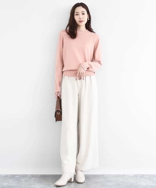 MK MICHEL KLEIN(エムケーミッシェルクラン)の「カラーツイードワイドパンツ/洗える(その他パンツ・レディース・ベージュ/イエロー・38)」の8枚目の写真