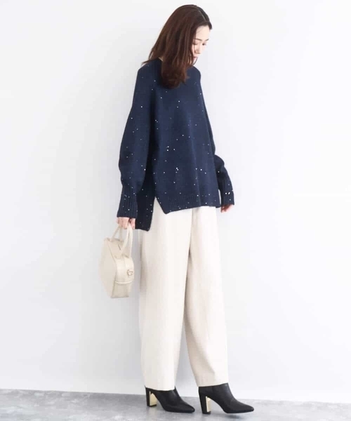 MK MICHEL KLEIN(エムケーミッシェルクラン)の「カラーツイードワイドパンツ/洗える(その他パンツ・レディース・ベージュ/イエロー・38)」の17枚目の写真